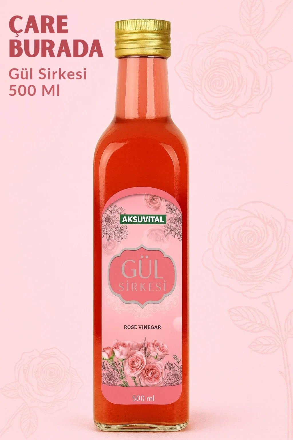 Gül Sirkesi 500 Ml
