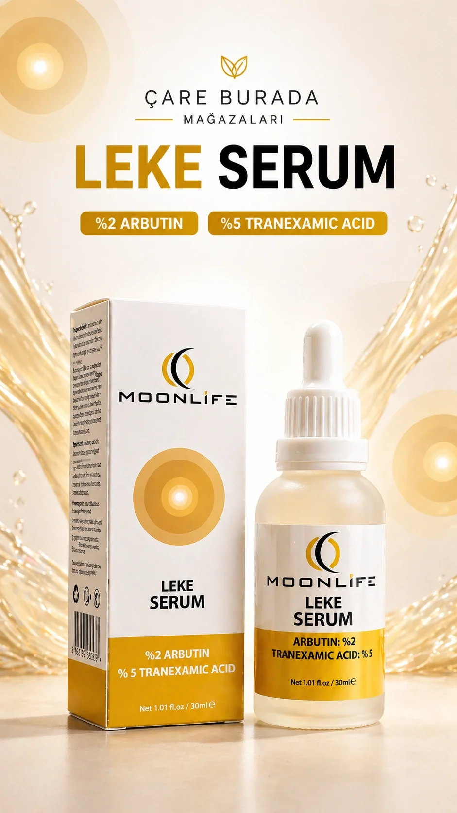 Moonlife - Leke Serumu 30 Ml (%2 Arbutin & %5 Tranexamic Acid)