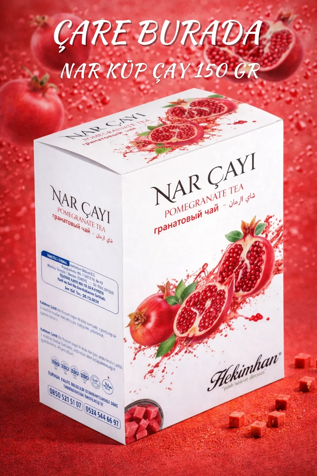 Nar Çayı Küp Şeker Şeklinde Nar Çayı Kış Çayı Nar Küpü