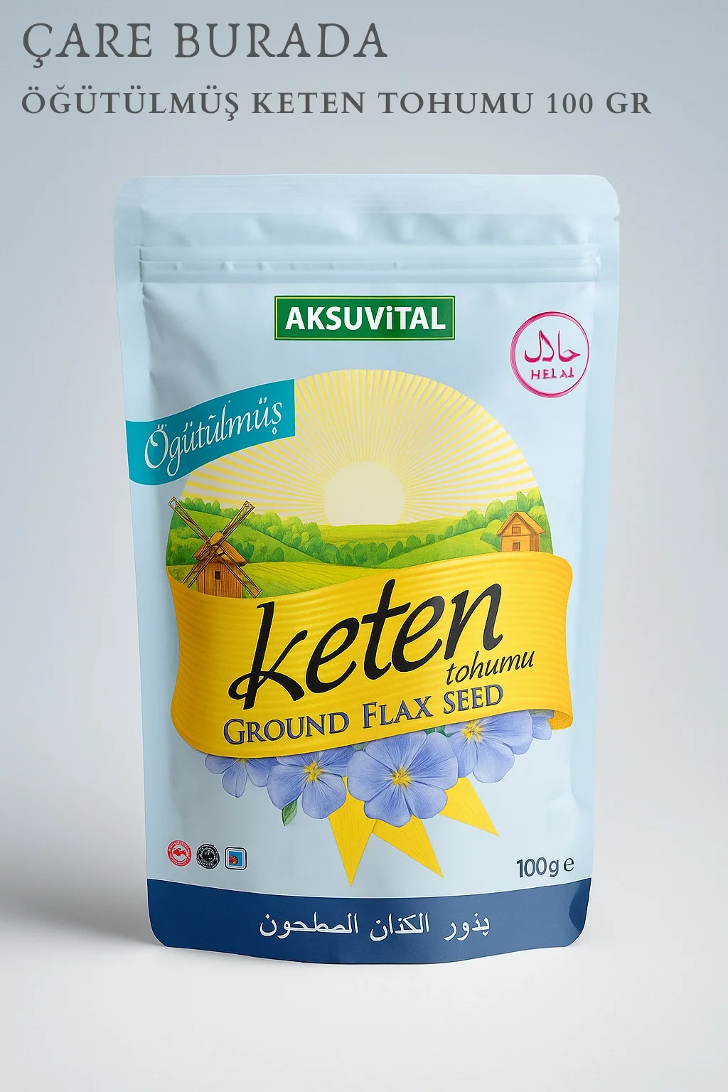 Aksuvital Öğütülmüş Keten Tohumu 100 gr