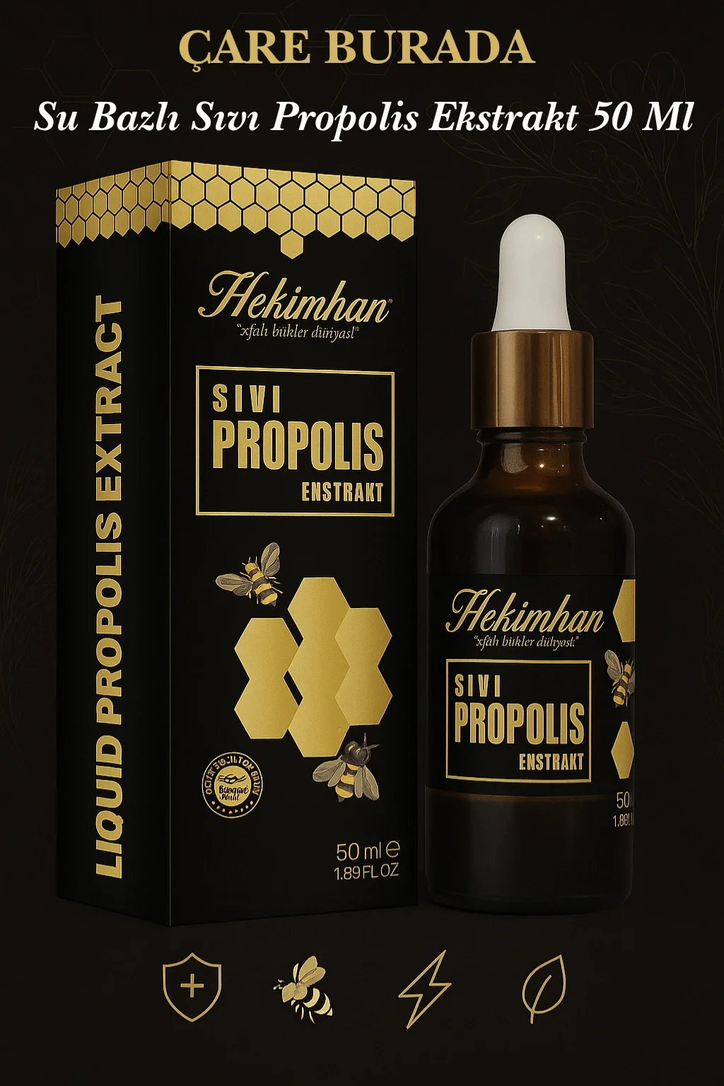 Propolis Sıvı Ekstrat 50 Ml (Su Bazlı)