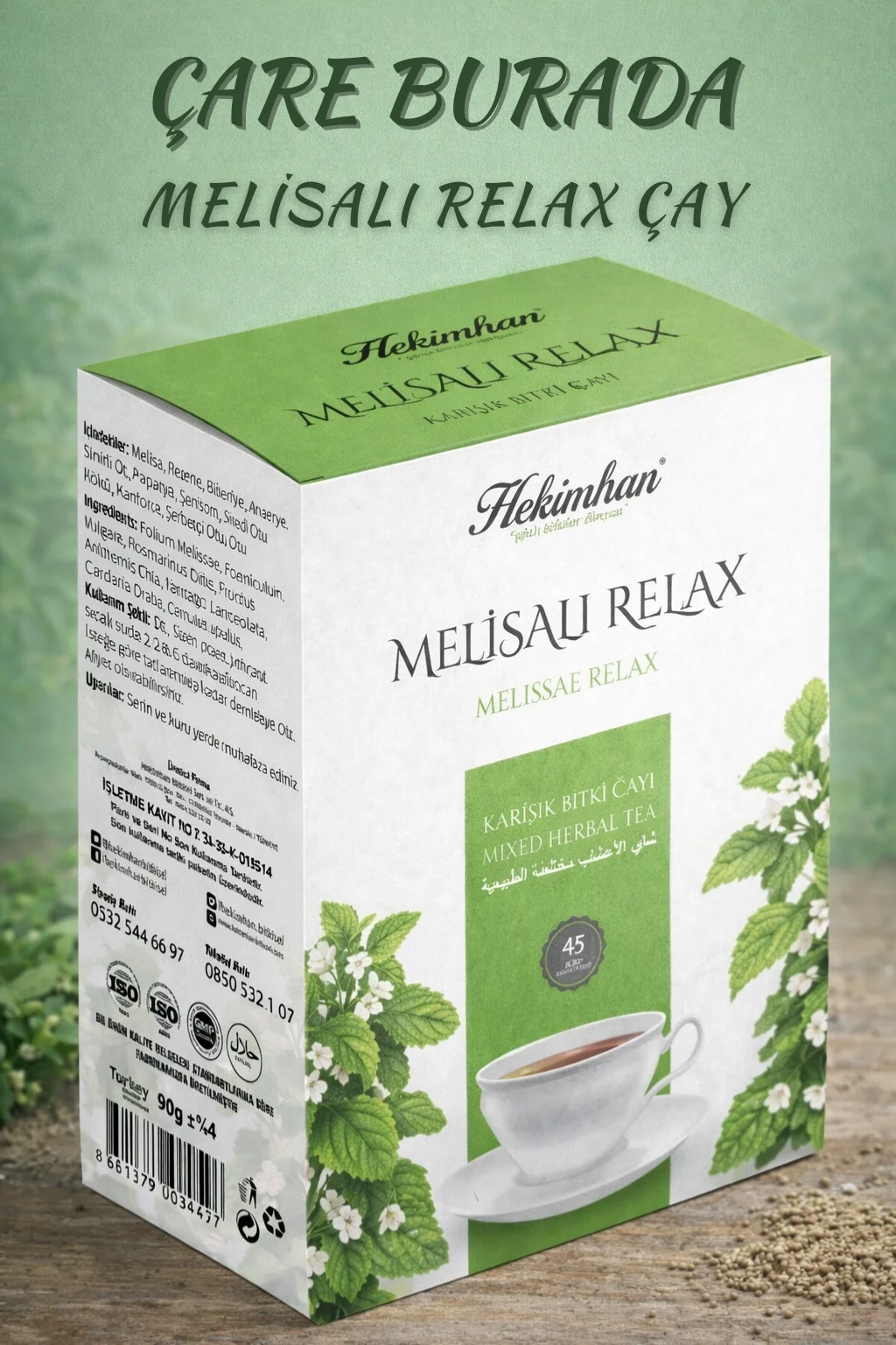 Relax Melisalı Karışık Bitki Çayı (45'li Süzen Poşet) (2 ADET)