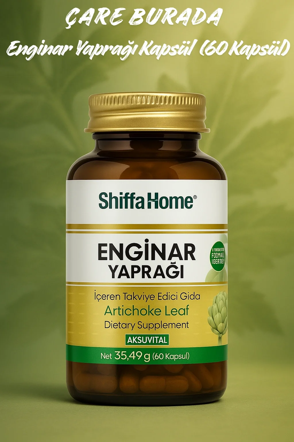 Shiffa Home Bitkisel Enginar Yaprağı Kapsül