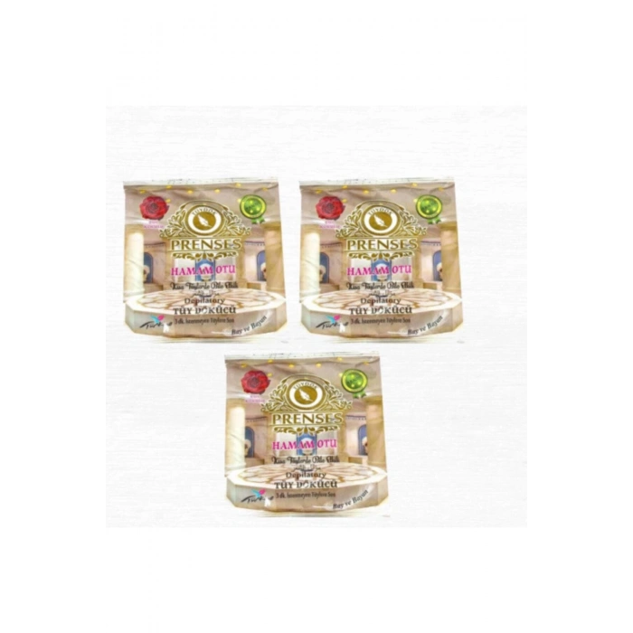 Gül Kokulu Tüy Dökücü Toz Hamam Otu 200 gr 3 Adet