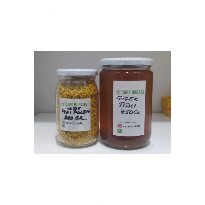 Doğal Arı Poleni 200 Gr + Doğal Çiçek Balı 850 Gr