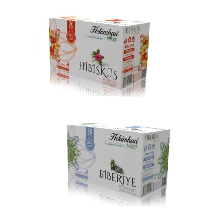 Hibisküs 20 Li ve Biberiye 20 Li Süzen Çay