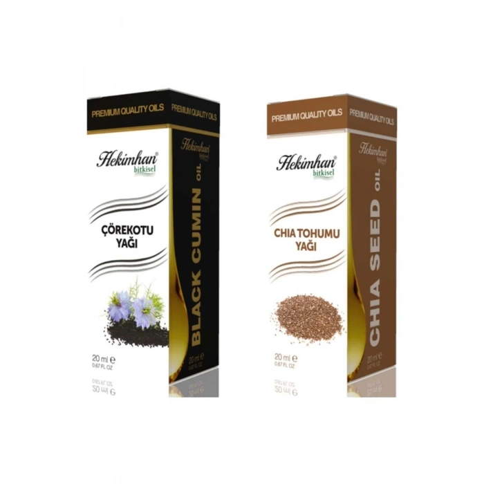 Çörekotu Yağı 20 ml + Chıa Tohumu Yağı 20 ml