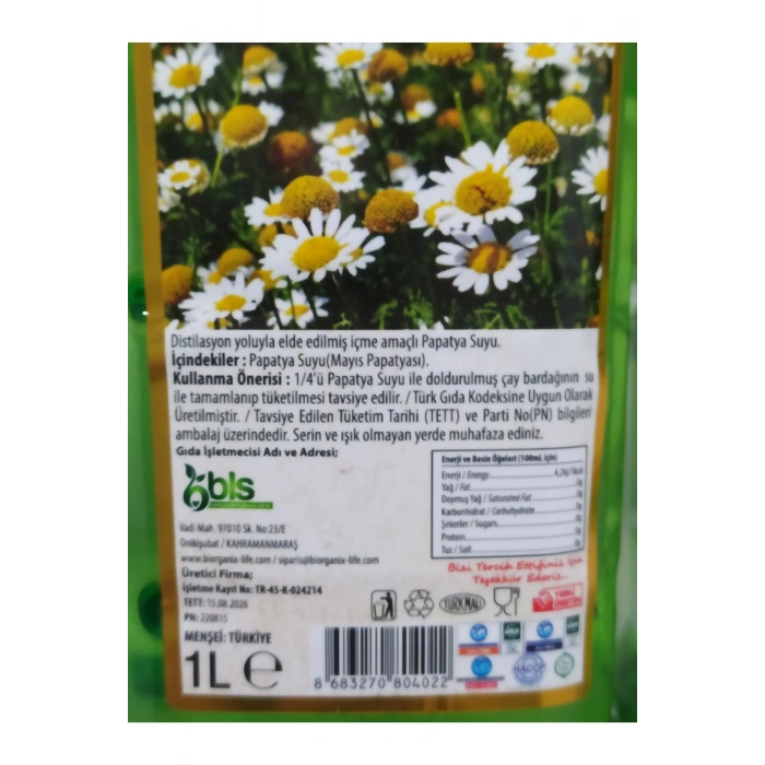 Papatya Suyu 1 Litre