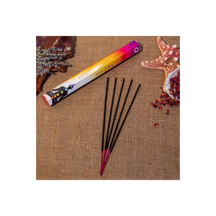 International 7 Chakras Hexa 20li Çubuk Tütsü (1 Saate Kadar Yanma Süresi)