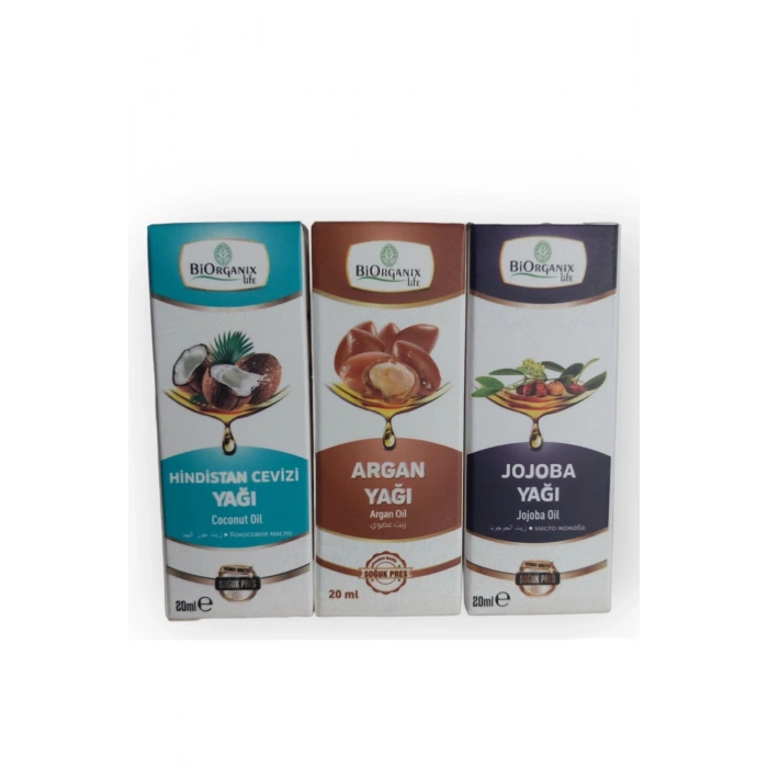 Cilt Bakım Seti Argan + Jojoba + Hindistan Cevizi Yağları