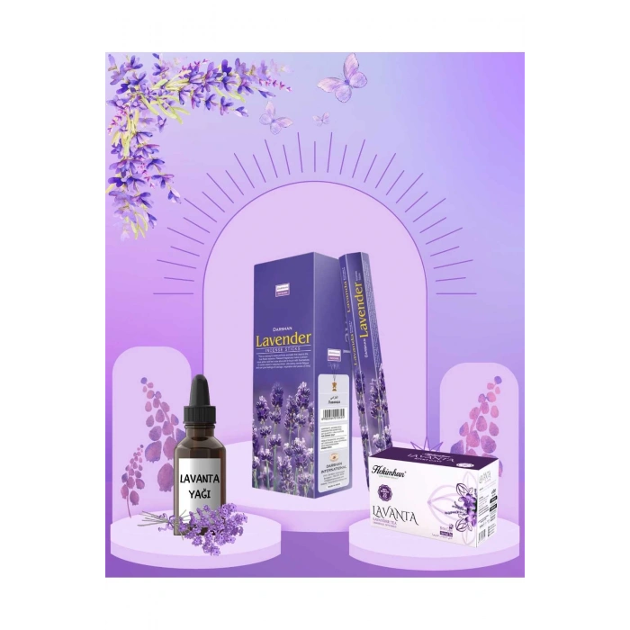 Lavanta Yağı + Lavanta Çayı + Lavanta Tütsüsü