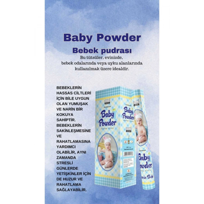 Baby Powder Bebek Pudrası Tütsü 20 çubuk