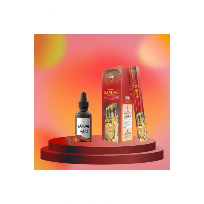 Sandal  Ağacı Günün Yorgunluğu Tütsü Seti 20 çubuk ve 20 ml yağ