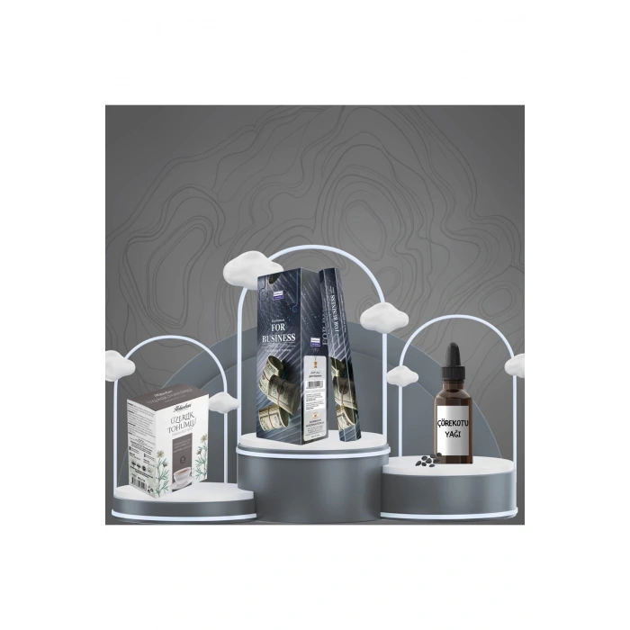 For Business Bolluk Bereket Seti Tütsü 20 Çubuk + Üzerlik Çayı 40 Poşet + Çörek otu Yağı 50 ml