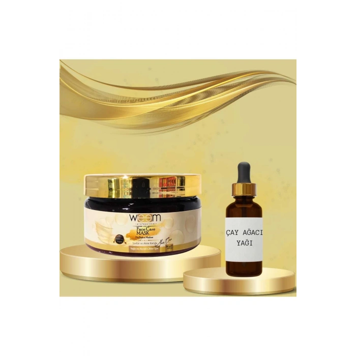 Çay Ağacı Yağı 20 ml + Sivilce ve Akne Karşıtı Yüz Bakım Maskesi