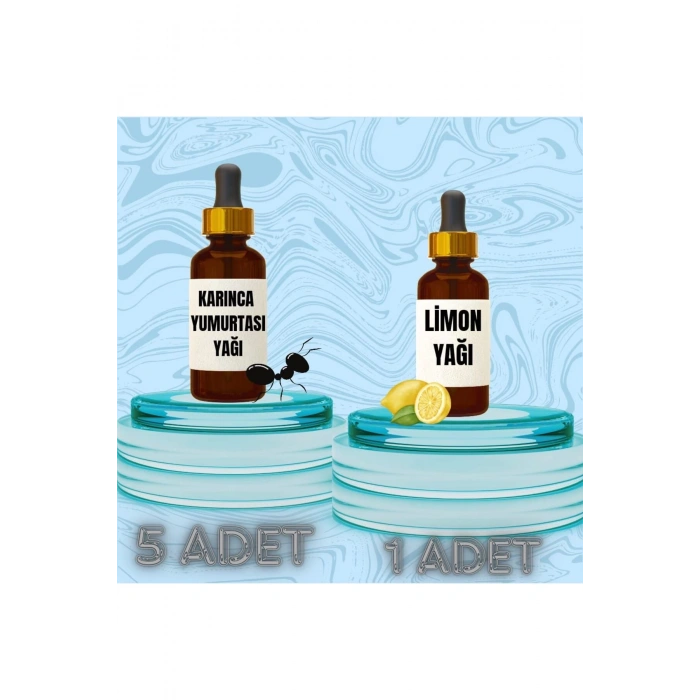 Tüy azaltıcı set 5 adet karınca yumurtası Yağı + 1 adet limon yağı