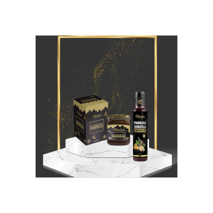 Bal Polen Arı Sütü Propolis 240 gr Propolisli Zencefilli Keçiboynuzu Özü 350 gr