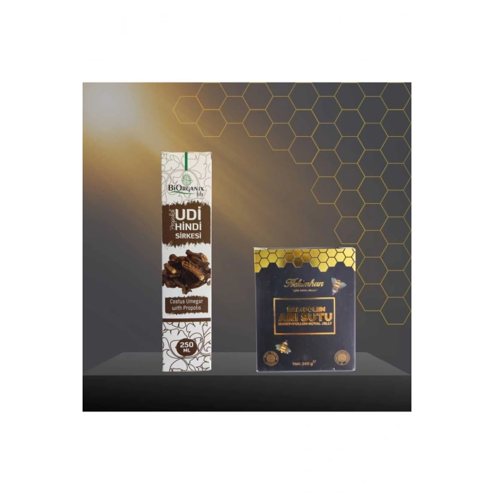 Propolisli Udi Hindi Sirkesi 250 ml ve Bal Polen Arı Sütü 240 gr