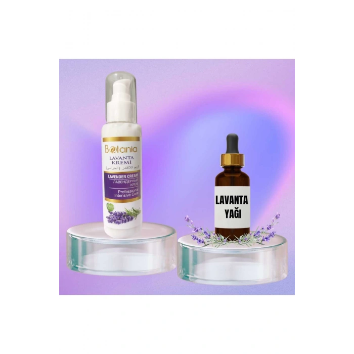 Lavanta Yağı 20 ml + Lavanta Kremi 100 ml ( Sakinleştirici Cilt Bakım )