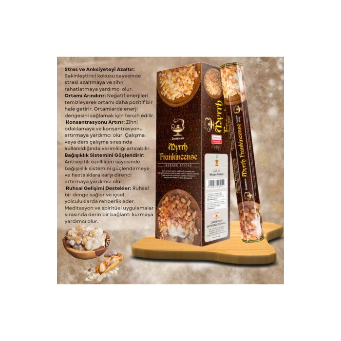 Myrrh  Frankincense Akgünlük Tütsüsü 20 Çubuk