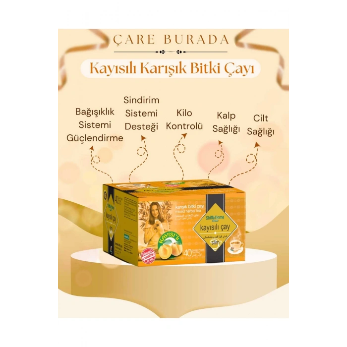 Kayısılı Karışık Bitki Çayı 40 Poşet