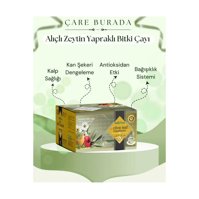Alıçlı Zeytin Yapraklı Bitki Çayı 40 Poşet