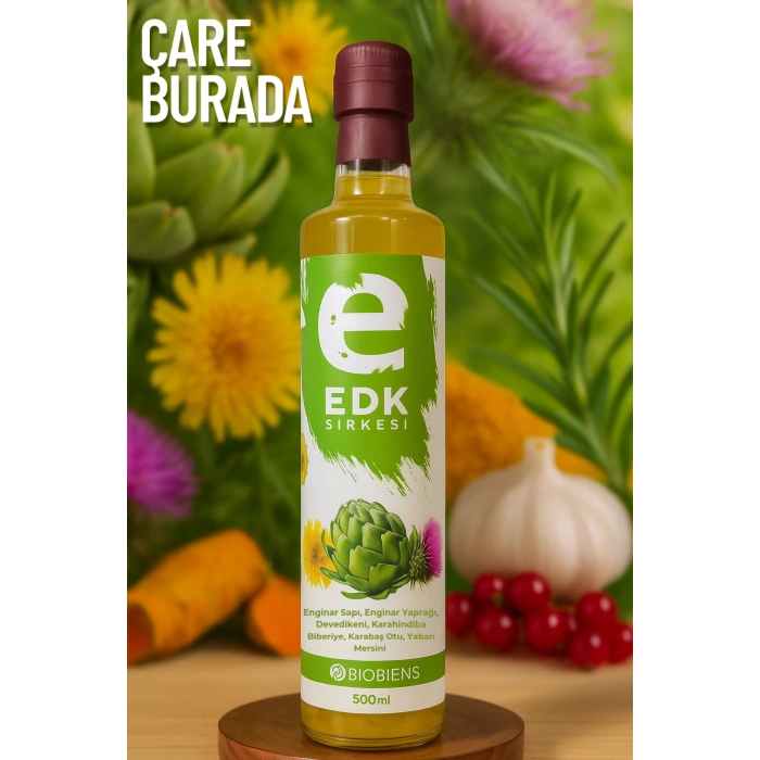 Enginar & Devedikeni & Karahindiba Sirkesi 500 ml (Biberiye, Karabaş Otu, Yaban Mersini)