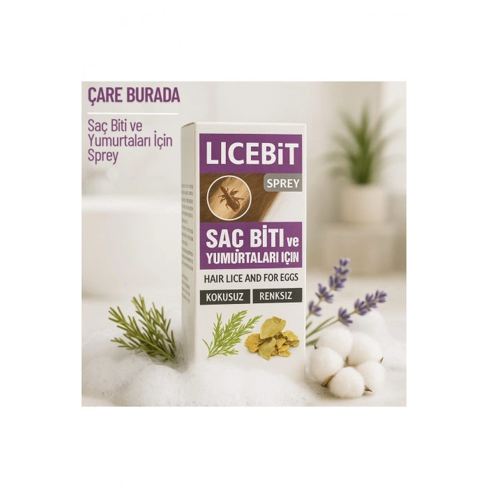 Licebit - Saç Biti ve Yumurtaları İçin Saç Spreyi 75 Ml (Kokusuz, Böcek İlaçsız, Renksiz)
