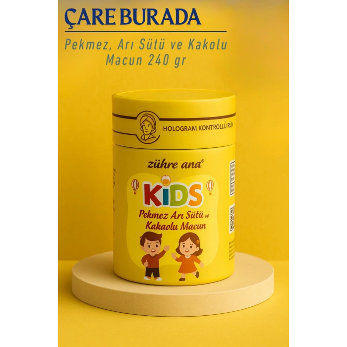 Kids Macun 240 gr (Pekmez, Arı Sütü & Kakao)