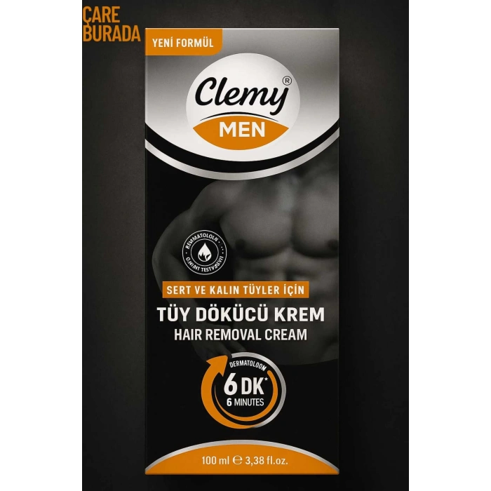 Clemy - Erkek Tüy Dökücü Kremi 100 Ml (Sert & Kalın Tüyler)