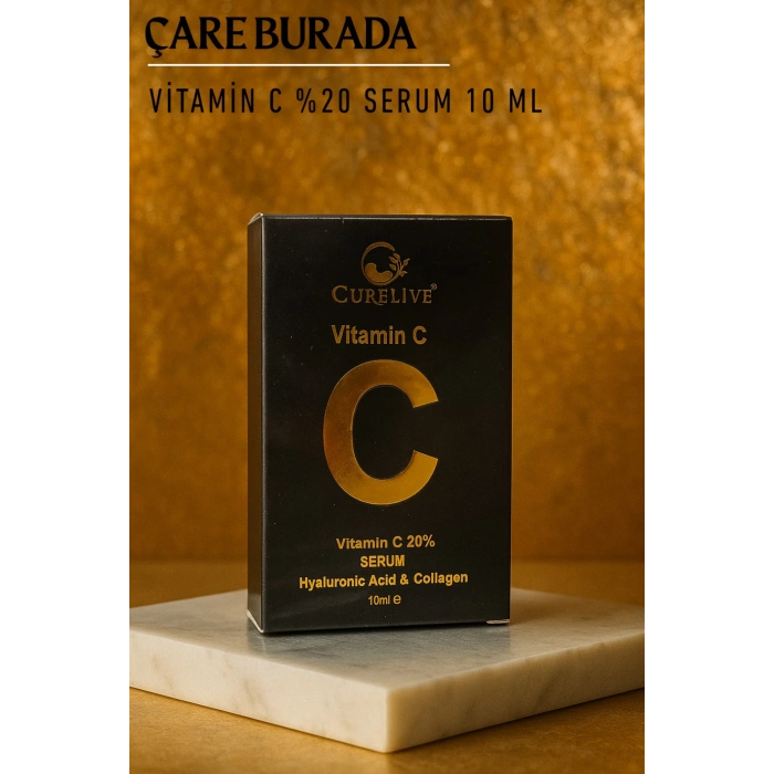 Curelive - %20 C Vitamini Serum 10 Ml (Hyaluronik Asit & Kolajen)