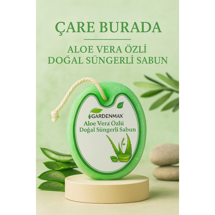 Gardenmax - Aloe Vera Özlü Doğal Süngerli Sabun