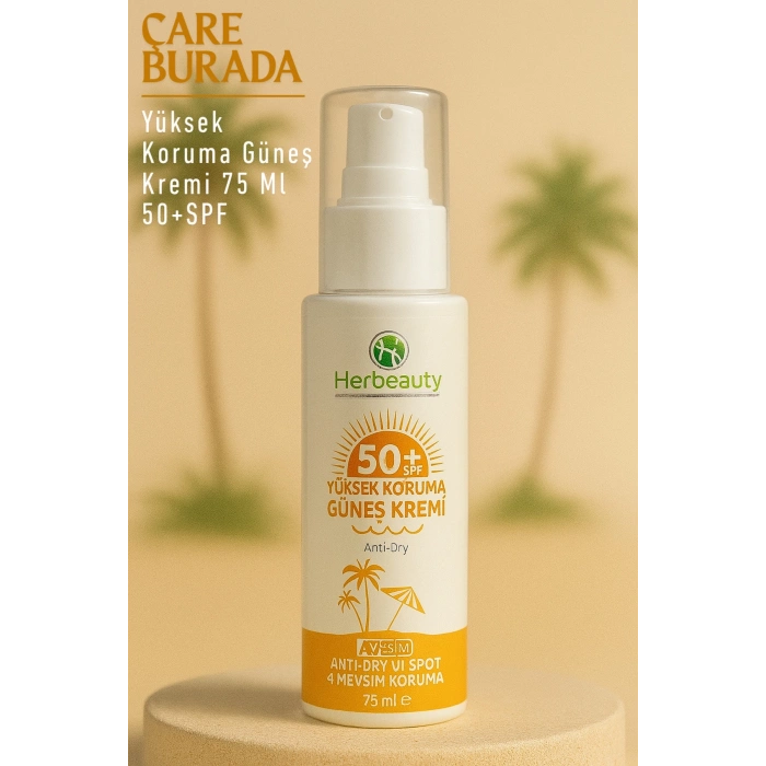 Herbeauty - Güneş Koruyucu Krem 50+ SPF (Panthenol, Hyaluronic Acid)