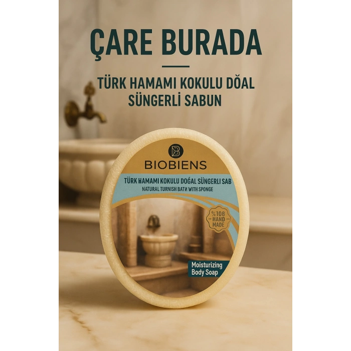 Biobiens - Türk Hamamı Kokulu Doğal Süngerli Sabun 135 gr