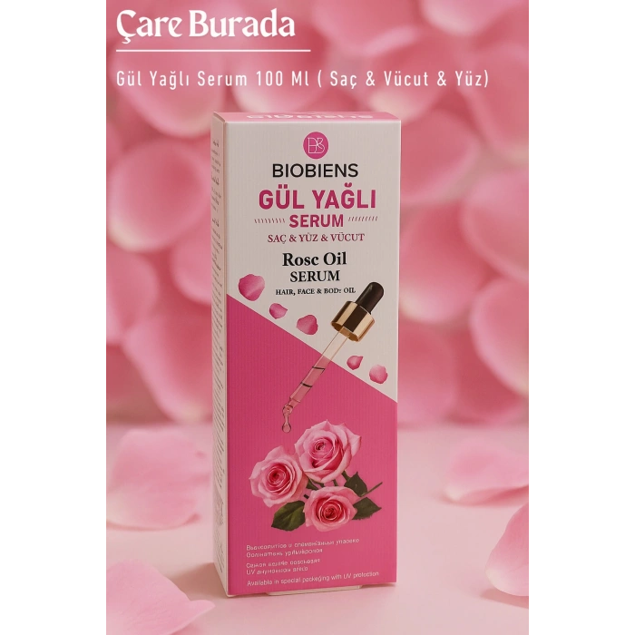 Biobiens - Gül Yağlı Serum 100 Ml (Saç & Yüz & Vücut)