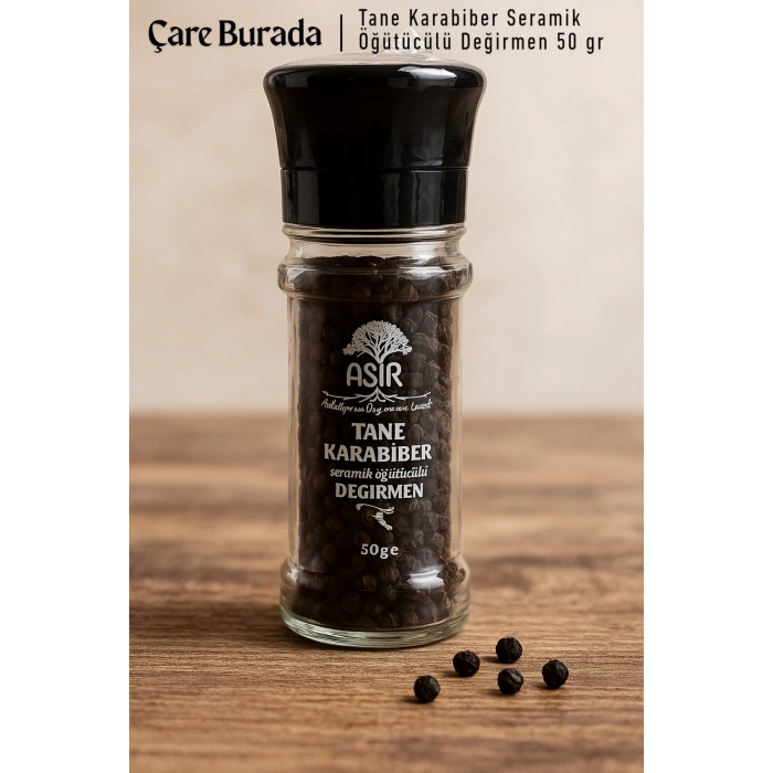 Asır - Tane Karabiber Seramik Öğütücülü Değirmen 50 gr
