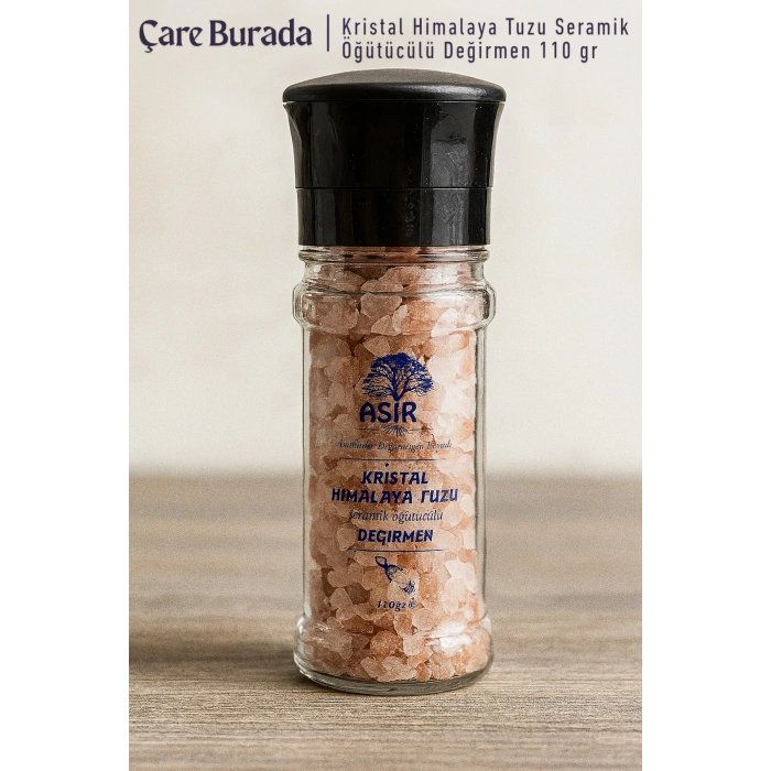 Asır - Kristal Himalaya Tuzu Seramik Öğütücülü Değirmen 110 gr