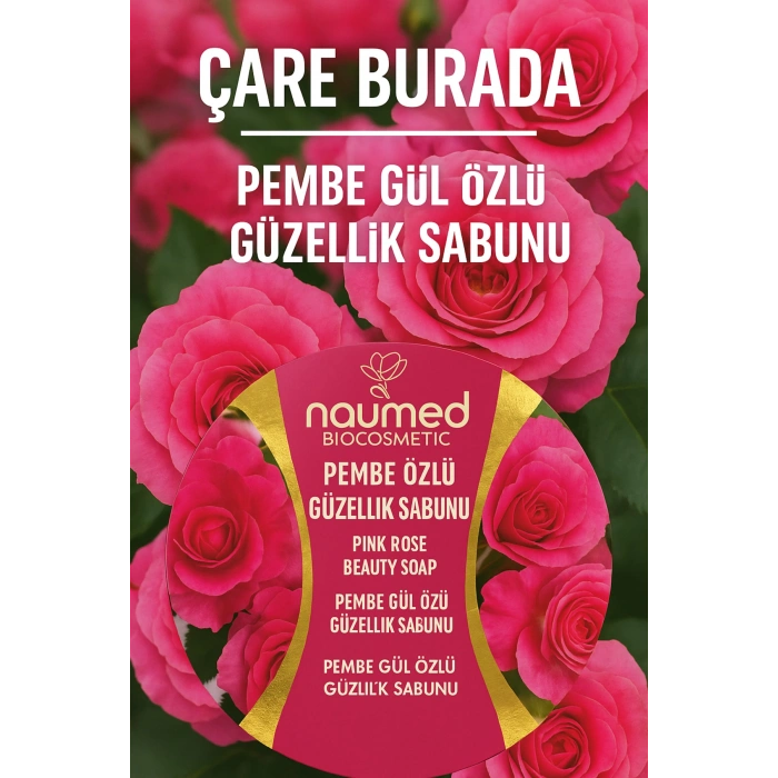 Naumed Biocosmetic - Pembe Gül Özlü Güzellik Sabunu