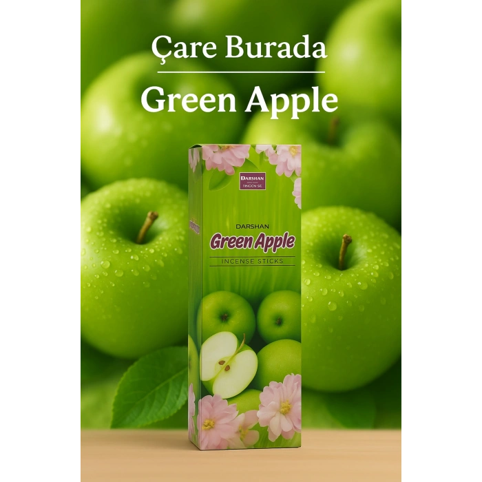 Darshan Incense - Green Apple 20li Çubuk Tütsü