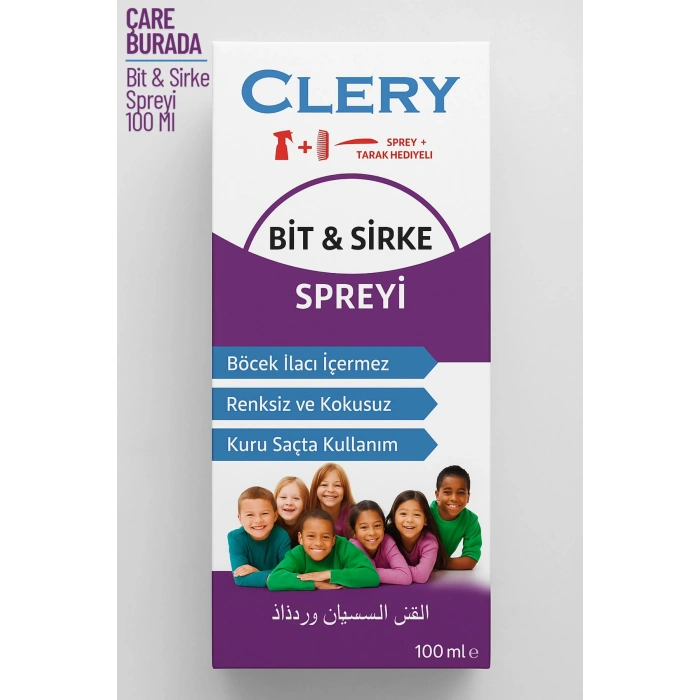 Çare Burada - Bit & Sirke Spreyi 100 Ml (Tarak Hediyeli)