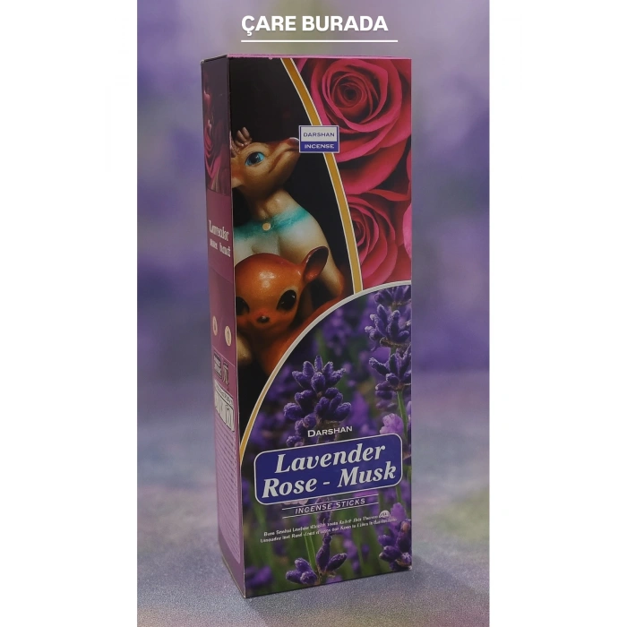 Darshan Incense - Lavender & Rose & Musk 20li Çubuk Tütsü (Lavanta & Gül & Musk)