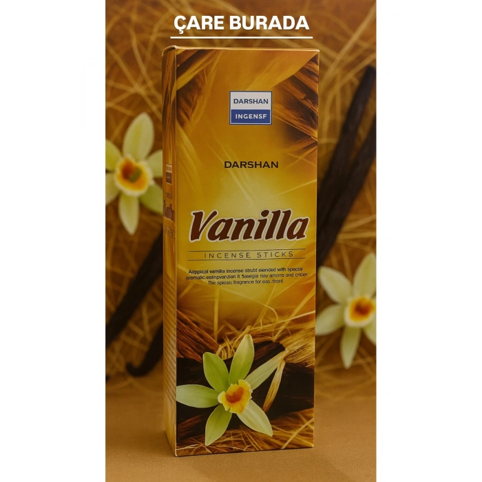 Darshan Incense - Vanilya 20li Çubuk Tütsü (Sakinlik & Yakınlık & Huzur)
