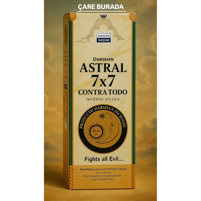 Darshan Incense - Astral 7×7 20li Çubuk Tütsü (Kötü Enerjilere Karşı)