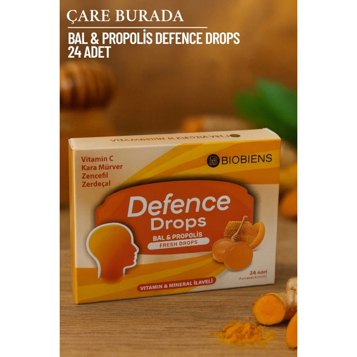 Biobiens - Bal & Propolis Pastil 24 Adet ( Vitamin C & Zencefil & Zerdeçal & Karamürver)