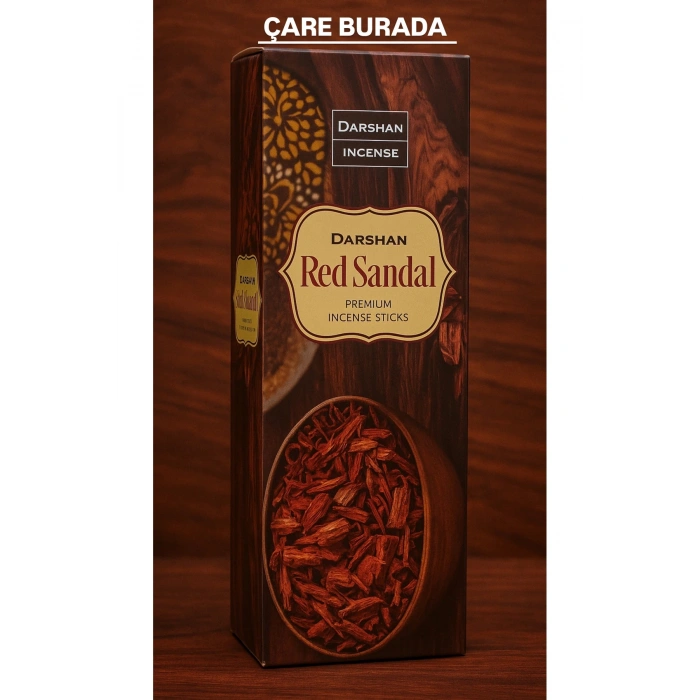 Darshan Incense - Red Sandal 20li Çubuk Tütsü (Stres & Kaygı Azaltma)