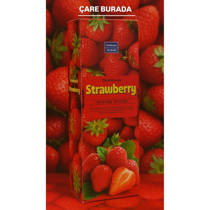 Darshan Incense - Çilek 20li Çubuk Tütsü (Pozitif Enerji & Canlandırıcı)