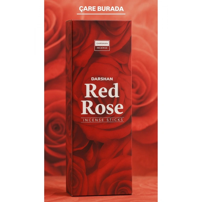 Darshan Incense - Kırmızı Gül 20li Çubuk Tütsü (Öz Sevgi & Romantizm & Sevgi)