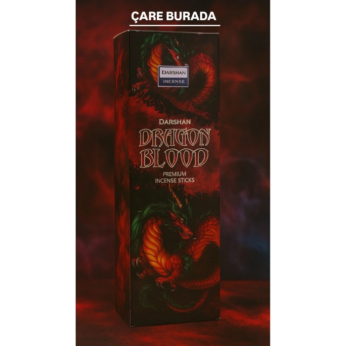 Darshan Incense - Dragon Blood 20li Çubuk Tütsü (Güç & Korunma & Şans & Aşk)