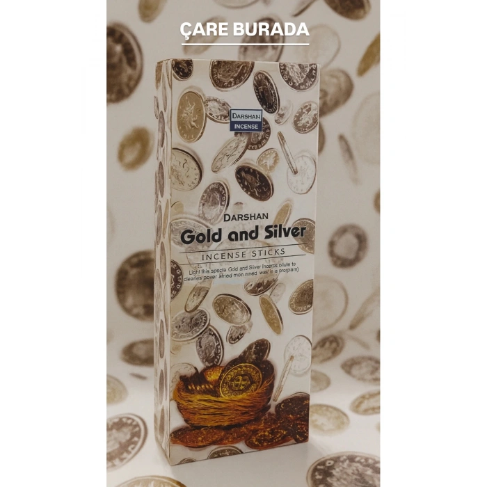 Darshan Incense - Gold & Silver 20li Çubuk Tütsü (Bolluk & Bereket)