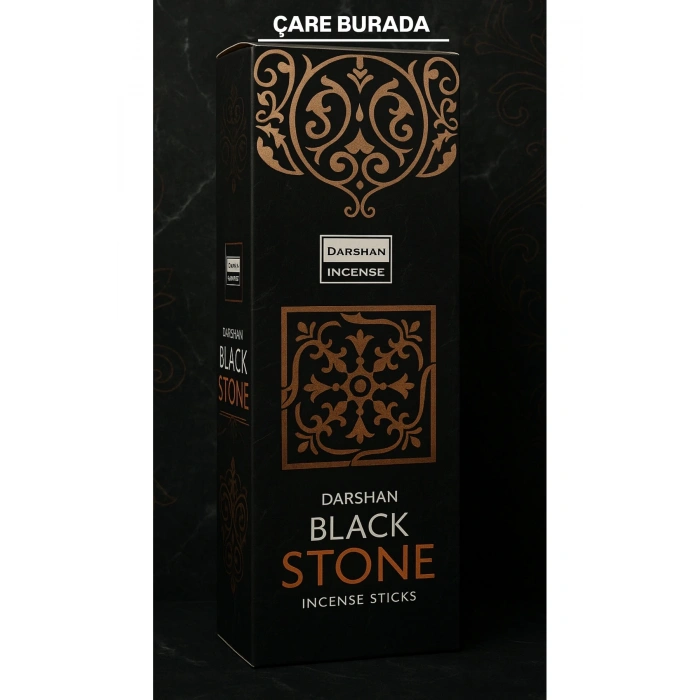 Darshan Incense - Black Stone 20li Çubuk Tütsü (Mistik Atmosfer & Zihinsel Berraklık)